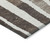 8' Brown Teal Blue And Ivory Round Striped Washable Indoor Outdoor Area Rug