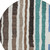 8' Brown Teal Blue And Ivory Round Striped Washable Indoor Outdoor Area Rug