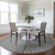 8' White And Black Round Geometric Washable Indoor Outdoor Area Rug