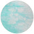 8' Aqua Ivory And Teal Blue Round Abstract Washable Indoor Outdoor Area Rug
