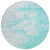 8' Aqua Ivory And Teal Blue Round Abstract Washable Indoor Outdoor Area Rug