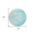 8' Aqua Ivory And Teal Blue Round Abstract Washable Indoor Outdoor Area Rug