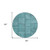8' Teal Blue And Aqua Round Patchwork Washable Indoor Outdoor Area Rug