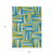 9' X 12' Teal Blue Green And Ivory Geometric Washable Indoor Outdoor Area Rug