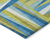 9' X 12' Teal Blue Green And Ivory Geometric Washable Indoor Outdoor Area Rug