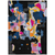 10' X 14' Black Blue And Pink Abstract Washable Indoor Outdoor Area Rug