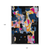 10' X 14' Black Blue And Pink Abstract Washable Indoor Outdoor Area Rug