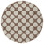 8' Brown And Beige Round Polka Dot Washable Indoor Outdoor Area Rug