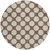 8' Brown And Beige Round Polka Dot Washable Indoor Outdoor Area Rug