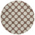 8' Brown And Beige Round Polka Dot Washable Indoor Outdoor Area Rug