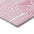 8' Round Blush Round Abstract Washable Non Skid Indoor Outdoor Area Rug