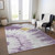 9' X 12' Purple And Lavender Abstract Washable Indoor Outdoor Area Rug