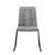 Set of Two 23" Gray Metal Outdoor Dining Chair