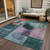 10' X 14' Green Copper And Purple Geometric Washable Indoor Outdoor Area Rug