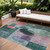 10' X 14' Green Copper And Purple Geometric Washable Indoor Outdoor Area Rug