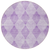 8' Round Lavender Round Geometric Washable Non Skid Indoor Outdoor Area Rug