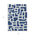 8' X 10' Navy Blue And Ivory Abstract Washable Indoor Outdoor Area Rug