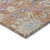9' X 12' Orange Pink And Denim Blue Floral Washable Indoor Outdoor Area Rug