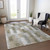 9' X 12' Brown Beige And Gray Geometric Washable Indoor Outdoor Area Rug