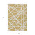 9' X 12' Gold And Ivory Geometric Washable Indoor Outdoor Area Rug Transitional Style - Gold, Ivory Color
