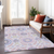 10' X 14' Blush Lavender And Purple Floral Washable Indoor Outdoor Area Rug