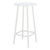 24" White Aluminum Slat Rounded Outdoor Bar Table