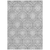 9' X 12' Gray And Silver Medallion Washable Indoor Outdoor Area Rug