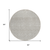 8' Beige And Ivory Round Chevron Washable Indoor Outdoor Area Rug