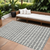 9' X 12' Gray Charcoal And Silver Geometric Washable Indoor Outdoor Area Rug