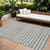 9' X 12' Gray Charcoal And Silver Geometric Washable Indoor Outdoor Area Rug - Gray, Charcoal, Silver