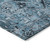 9' X 12' Denim and Gray Oriental Washable Non Skid Indoor Outdoor Area Rug