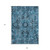 9' X 12' Denim and Gray Oriental Washable Non Skid Indoor Outdoor Area Rug
