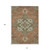 10' X 14' Rust Green And Brown Oriental Washable Indoor Outdoor Area Rug
