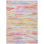 8' X 10' Coral And Yellow Abstract Washable Indoor Outdoor Area Rug