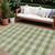 10' X 14' Green And Light Green Plaid Washable Indoor Outdoor Area Rug