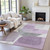 8' X 10' Purple And Gray Abstract Washable Indoor Outdoor Area Rug - 880016440478