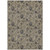 9' X 12' Brown Beige And Chocolate Floral Washable Indoor Outdoor Area Rug