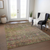 8' X 10' Artichoke Green And Hot Pink Floral Washable Indoor Outdoor Area Rug
