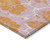 10' X 14' Pink And Copper Floral Washable Indoor Outdoor Area Rug