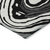 8' Black Gray And Ivory Round Abstract Washable Indoor Outdoor Area Rug