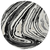 8' Black Gray And Ivory Round Abstract Washable Indoor Outdoor Area Rug
