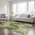 8' X 10' Olive Green And Artichoke Green Ikat Washable Indoor Outdoor Area Rug