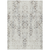9' X 12' Ivory And Brown Floral Washable Indoor Outdoor Area Rug