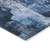 8' Round Navy Blue Round Floral Washable Non Skid Indoor Outdoor Area Rug