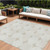 9' X 12' Beige And Brown Abstract Washable Indoor Outdoor Area Rug - Beige, Brown