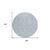 8' Denim Blue And Ivory Round Damask Washable Indoor Outdoor Area Rug
