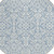 8' Denim Blue And Ivory Round Damask Washable Indoor Outdoor Area Rug