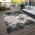 8' X 10' Black Gray And Ivory Abstract Washable Indoor Outdoor Area Rug Transitional Style - Black, Gray, Ivory Color