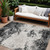 8' X 10' Black Gray And Ivory Abstract Washable Indoor Outdoor Area Rug Transitional Style - Black, Gray, Ivory Color