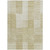 9' X 12' Beige And Ivory Striped Washable Indoor Outdoor Area Rug